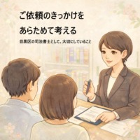 相談者の話を聞く女性司法書士